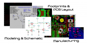Screen shots for electronics design software